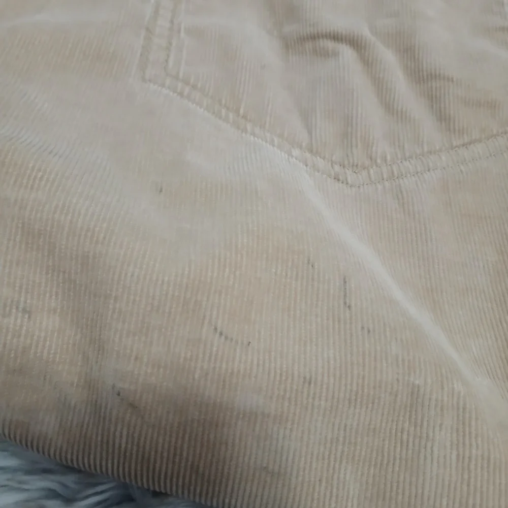 GAP Beige Corduroy Tote Bag Logo Print San Francisco 1969 Pocket Y2K Casual